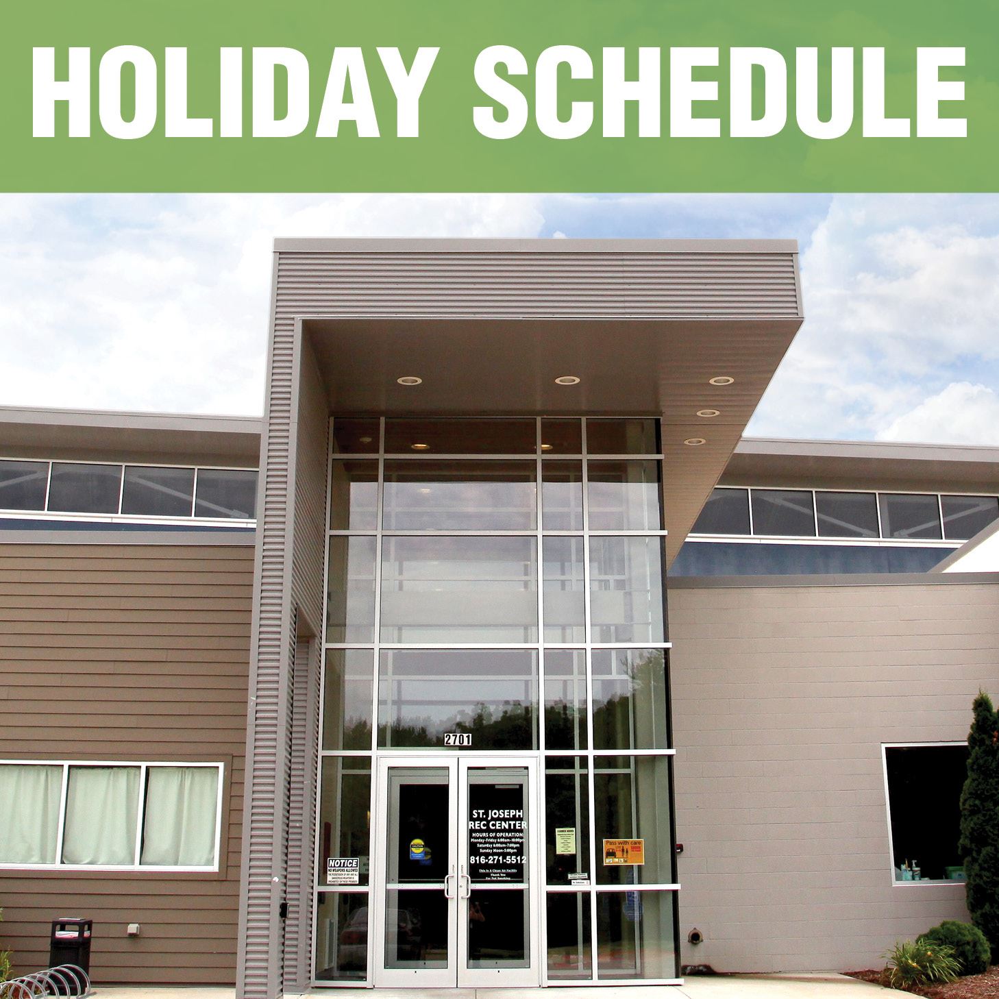 REC Center Holiday Schedule